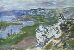 Клод Моне Сена, вид с высот Шантемеля 1881г